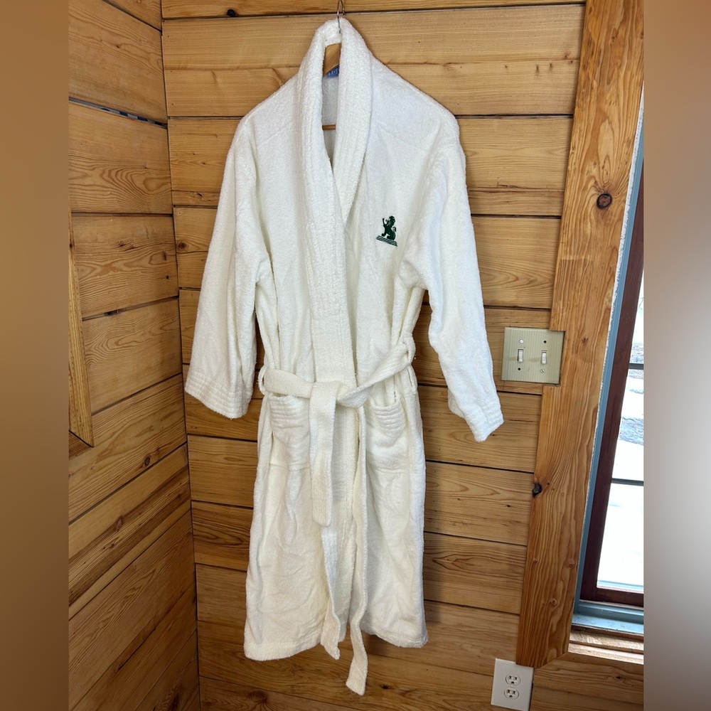 Bernardo Bathrobe‎ 100% Cotton Thick Soft White Heavy SPA Absorbing XL Unisex